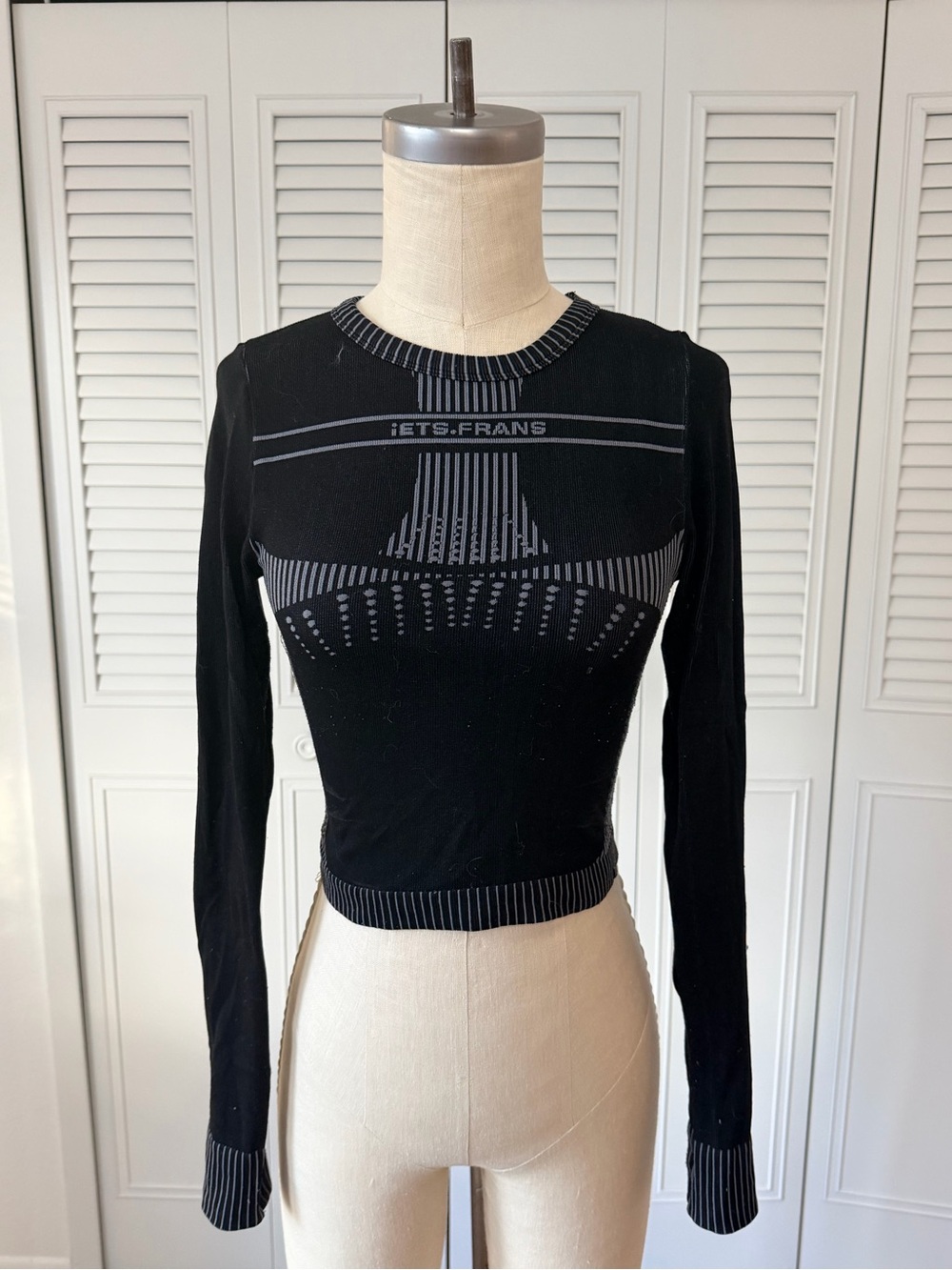 Urban Outfitters Iets Frans Cropped Compression Long Sleeve